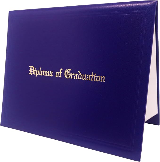 GraduationMall 11"x14" Imprinted Padded Diploma Cover Certificate Holder Purple