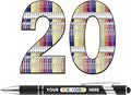 ENOMY Personalized Pens Bulk Free Engraved with Logo/Name/Message Black Ink Custom Pens Customized Stylus Ballpoint Pens Ideal Gifts for Business Anniversary (20)