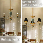 TAaMTYH small lamp shade chandelier shades set of 3，Fabric Lampshade for Wall Lamp，chandelier shades，small table lamps，For Cutting Edge bulbs, Clip-on Fitter Lampshade，3" X 6" X 5"