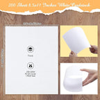 Fainne 200 Sheets 8.5 x 11 Inches Card stock Thick Paper Heavyweight Card Stock Printer Paper 250 GSM 92 lb Cover 170 lb Text for Invitations Menus Crafts DIY Projects(White)