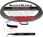 Kaisiking 2pcs 2mm x 50M LCD Repair Tape Phone Screen Adhesive Tape LCD Touch Screen Repair Tape with 1 Tweezers for Cell Phone, iPad, Tablets, Laptops, LCD Screen