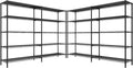 REIBII 5-Tier Heavy Duty Metal Wire Shelves, Industrial Style, 61.7"W x 72.4"H x 15.8"D, 1500 LBS Capacity, Adjustable, Rust Resistant, 2 Pack