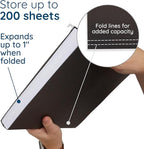 Blue Summit Supplies Hanging File Folders, 25 Reinforced Hang Folders, Designed for Home and Office Color Coded File Organization, Letter Size, Black, 25 Pack