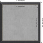 Amanti Art Black Framed Magnetic Board 13x13 X-Small Vision Board for use with Magnets, 100% Metal Sheet to Display Items as Office Decor or for Home Organization in mudroom, Kitchen or Kids Room