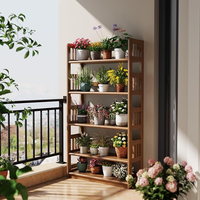 AnywaysWood 5-Tier Solid Wood Open Bookcase,Modern Display Bookshelf,Farmhouse Wide Etagere Bookcase, Freestanding Storage Cabinet for Study Room Office Living Room Flower Rack