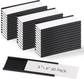 Realth C Channel Magnetic Label Holders 50 Pack 2" x 6" - Magnetic File Holder for Shelving, Storage Bins, Classroom, Office, Library, Supermarket