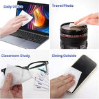 Icepac Lens Wipes for Eyeglasses - 500 Pre-Moistened Individual Wrapped Eye Glasses Cleaning Wipes | Glasses Cleaner Safely Cleans Glasses, Sunglasses, Phone Screen, Electronics & Camera Lens