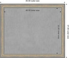 Amanti Art Silver Framed Magnetic Board 37x45 X-Large Vision Board for use with Magnets, 100% Metal Sheet to Display Items as Office Decor or for Home Organization in mudroom, Kitchen or Kids Room