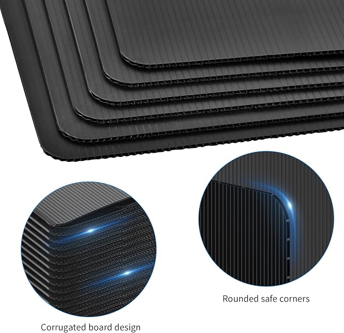 30 Pack Black Desk Dividers for Students, Privacy Shields Folder for Students, Durable & Waterproof Plastic Study Board, Classroom Teacher Supplies Test Divider, Includes Extra Labels