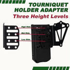 Tourniquet Holder for Gun Holster, Tactical Tourniquet Holder Adapter Mount, Police Gear Accessories with QLS Kit for 3-Hole Holster