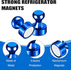 LOVIMAG Fridge Magnets 20Pcs Refrigerator Whiteboard Small Strong Magnet Classroom Kitchen Accessories Decorative Locker Set Decor Must Haves Office Calendar Refrigerador Magnetic Cute Crafts Blue