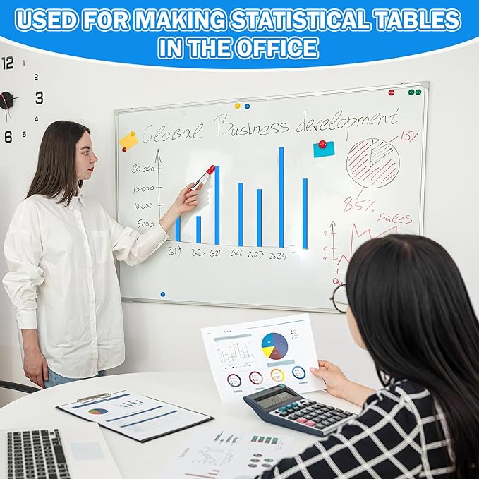 AmazingSpark Magnetic Tape Roll Thin Strips, 0.39 Inch x 66 Feet Magnetic Board Dividers Whiteboard Graphic Decorative Tape Marking Line for Classroom Office Art Accessories(Blue)