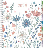 Essential PRO 2026 Daily, Weekly & Monthly Planner, 8.5"x11": 14 Months (Nov 2025 - Dec 2026) Monthly Tabs,Daily Tracking,Notes Pages,Storage Pocket,Bookmark w Sticky Notes (Colorful Botanicals)