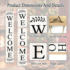 Farmhouse Wooden Merry Christmas Welcome Sign Stand for Front Door, 47" Large Welcome Sign for front porch, Rustic Vertical Tall Xmas Gift Porch Leaner Decor for Outdoor Patio Garden