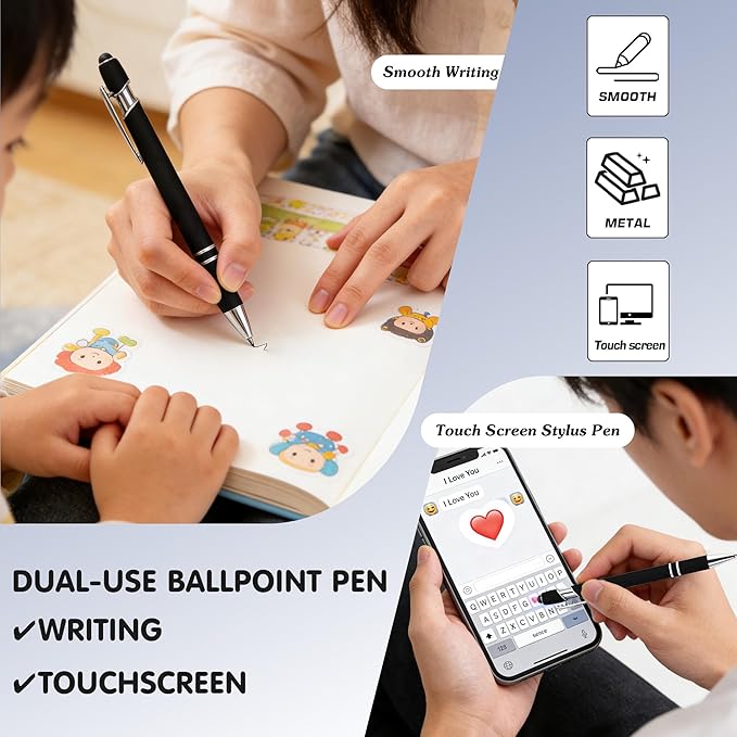 CRME Bulk Custom Pens Personalized Pen with Name Logo Engraved Metallic Customized Pen Black Ink Metal Stylus Pen for Touch Screens Perfect Writing Pens Ideal for School Teachers Team Events Pink