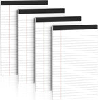 Nichela 5" x 8" Note Pads 4 Pack of Legal Pads 21lb Notepad College Ruled Legal Pad 30 Sheets Perforated Small Writing Pads Double-Side Printed Pad of Paper for School, College, Office