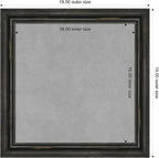 Amanti Art Black Framed Magnetic Board 19x19 Small Vision Board for use with Magnets, 100% Metal Sheet to Display Items as Office Decor or for Home Organization in mudroom, Kitchen or Kids Room