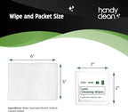 HandyClean Pre-Moistened Lens Cleaning Wipes, Eyeglass Wipes, Screen Wipes, 100 ct of 6 x 5 inches Individually Packed Lens Cleaner Wipes