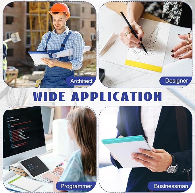 Jetec Small Graph Paper Notepad 5 x 8 Inch Mini Notebook Double Sided Memo Pads Back to School Supply Pocket Notepad Assorted Colors 50 Sheets Graph Paper Notebook(Grid(4x4),8 Pcs)