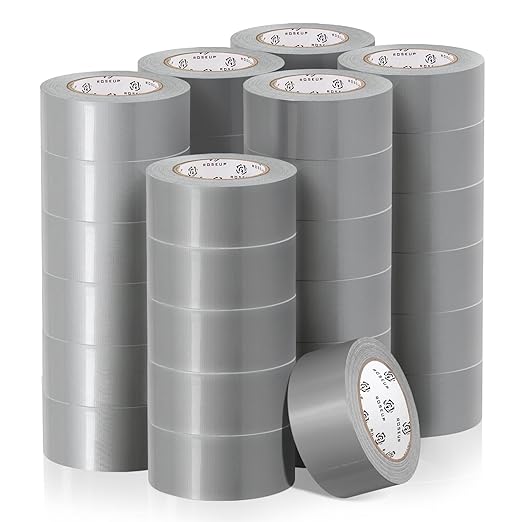 ROSEUP Duct Tape Heavy Duty Waterproof, 2 Inch x 1080 Yards, Strong Adhesive Grey Duct Tape Bulk for Indoor Outdoor Repairs, Tear by Hand, (36 Pack)