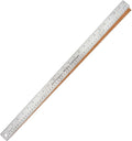 Breman Precision Metal Ruler 24 Inch Cork Back – Stainless Steel Straight Edge, Flexible Non-Slip 24 Inch Metal Ruler with Cork Backing – Imperial & Metric for Crafting, School, Workshop & Home Use