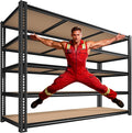 ROOMFAVE 60" W Garage Shelving 72" H Metal Shelving 3500LBS Storage Shelves Heavy Duty 5 Tier Adjustable Shelving Unit for Storage Rack Pantry Shelf Commercial,60" W x 24" D x 72" H