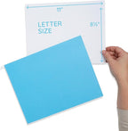 25 Blue Summit Supplies Pretty Hanging File Folders, Pastel Gem Tone Assorted Colors, Cute Hanging File Folders with Plastic Tab Inserts, Holds Letter Size Documents