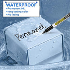SFAIH 100 Black Permanent Markers Bulk -1s Quick Drying, Fine Point Markers for Writing, Labeling, School & Office, Warehouse, Business, Logistics, Waterproof Ink on Paper, Plastic, Metal, Cardboard
