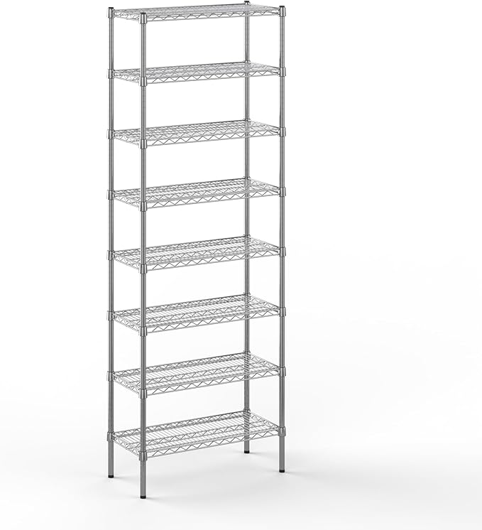 Regal Altair 14" Deep x 30" Wide x 86" Height Wire Shelving Kit | 8-Tier | NSF Commercial Storage Rack Unit