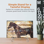 TR-LIFE Plate Stands for Display - 10 Inch Holder + Metal Easel Stand for Picture Frame, Decorative Plates, Photo, Book, Collectibles (Silver 2 Pack)