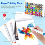 HOMSAILMO-60 Color Alcohol Marker Painting Set, Chisel and Exquisite Double Headed Adult Coloring Pen, Non Bleeding, Creative Drawing, Sketching, Illustration, Card Making, Artist Gift, Ergonomic Grip