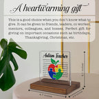 Autism Teacher Appreciation Gift, Special Education Teacher Thank You Sign for Classroom Desk Decor, Colorful Puzzle Apple Plaque PA067