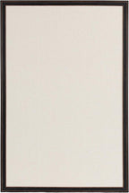 Kate and Laurel Oakhurst Rectangle Framed Linen Fabric Pinboard; 24 x 36; Distressed Black; Traditional Decorative Bulletin Board with Stepped Profile and Lightly Distressed Finish