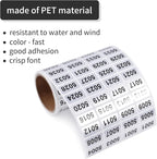 5001-6000 Consecutive Number Inventory Stickers Self Adhesive Waterproof Labels Office Warehouse Numbering Classification Black Printing on Silver Sticker 0.79 x 0.38 Inch