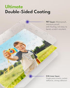 Uinkit 4mil Thicker Self-Adhesive Laminating Sheets, 10Pack Letter Size 8.5x11" - Peel & Stick, No Heat Needed - Dry-Erase Friendly Surface for Reusable Documents, Kids Art, Posters & Crafts