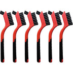 6-Pack Nylon Cleaning Brushes - Non-Scratch Nylon Bristles for Delicate Surfaces & Daily Cleaning | Ergonomic Grip with Mini Head & Hanging Hole