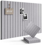 Fluxynara Felt Bulletin Board Tiles -28"x18" with 40 Adhesive Tabs, Cork Board Alternative for Office Decor, Push Pin Board Wall Organizer 6-Pack (Soft Gray)