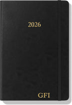 Wykeham's Executive 2026 Daily Journal Planner – US Public Holidays & Format – Customization Available (Personalized Black, 8.5"×5.5")