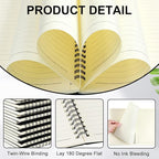 Yahenda Spiral Notebook Bulk A5 Journal Lined 8.3'' x 5.5'' Writing Composition Paper Small Notepad Subject Notebook for Students Office Business Back to School Supplies(Black,200 Pcs)