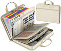5200℉ Fireproof Accordion File Organizer with Lock, Thickened Document Organizer 13 Colorful Pocket with Labels, Important Document Organizer, Expanding File Folder with Handle for Letter A4 (Beige)