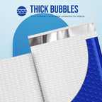 Fuxury Large Bubble Mailers 10.5x16" 40 Pack Self Seal Padded Envelopes Waterproof Mailing Envelopes Bubble #5 Cushioning Padded Mailers for Small Business Packaging Royal Blue
