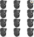 EupHHonycs 12 Pcs Cubicle Clips for Fabric Walls, Cubicle Hooks Plastic Stainless Steel Fabric Panel Wall Clips for Picture Note Photo Frame Data Cables Black