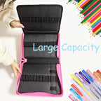 Daerthotk Colored Pencil Case 72 Slots Pencil Holder with Zipper Closure Large Capacity for color Pencils, Portable Colored Case Organizer for Artist