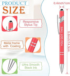 Zonon 12 Pcs Inspirational Pens Bulk Funny Ballpoint Pen with Stylus Tip Motivational Gifts for Valentine's Day Teacher Coworkers Nurse School Office Supplies(Macaron,Boss Lady)
