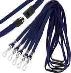 Ollain 25 Pack Breakaway Lanyard with J-Hook Bulk Flat Lanyards for Name tag ID Badges (Midnight Blue, Breakaway 25 Pack)