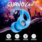CURVD Live Stylish High-Fidelity Concert Earplugs for Live Events up to 14 dB Noise Reduction, 5 Tip Sizes & Carry Case