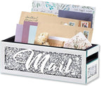 Crushed Diamond Mail Organizer, Crystal Mail Organizer Countertop, Mirror Letter Holder, Mail Tray, Mail Holder Box for Desk, Mail Holder for Wall