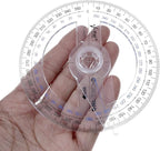 360° Protractor Pack of 5 Protactors Plastic Protractor Math Protractors Clear Protractor Ruler Drafting Tools Circle Protractor for Geometry