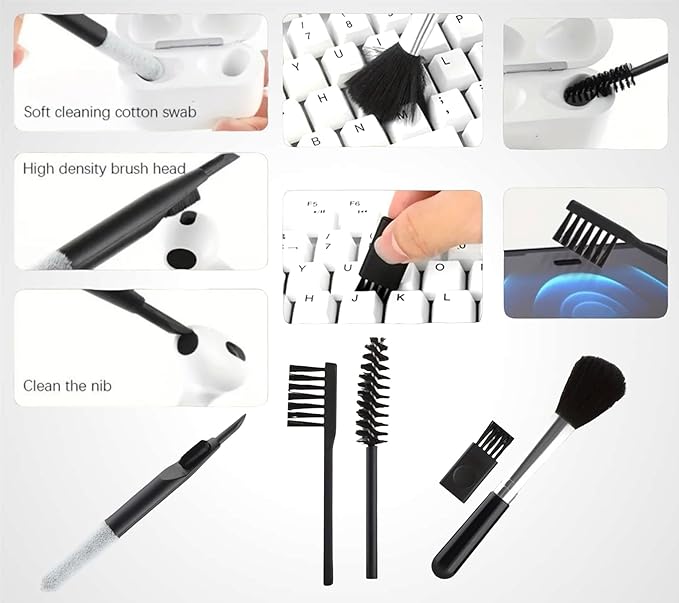 ImmacuKit 18-in-1 Electronic Device Cleaning Kit with Magic Cleaner Gel -Use On Phone, Earbuds, Laptop, Keyboard, Smart Watch, Tablet, PC, Controller, Gaming Console, Remote, Camera, Mouse, Speakers