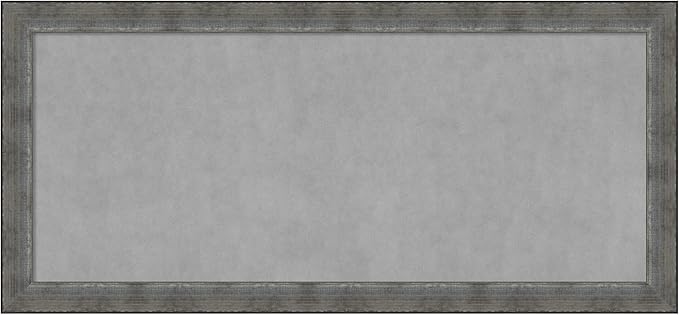 Amanti Art Silver Framed Magnetic Board 24x52 Oversize Vision Board for use with Magnets, 100% Metal Sheet to Display Items as Office Decor or for Home Organization in mudroom, Kitchen or Kids Room